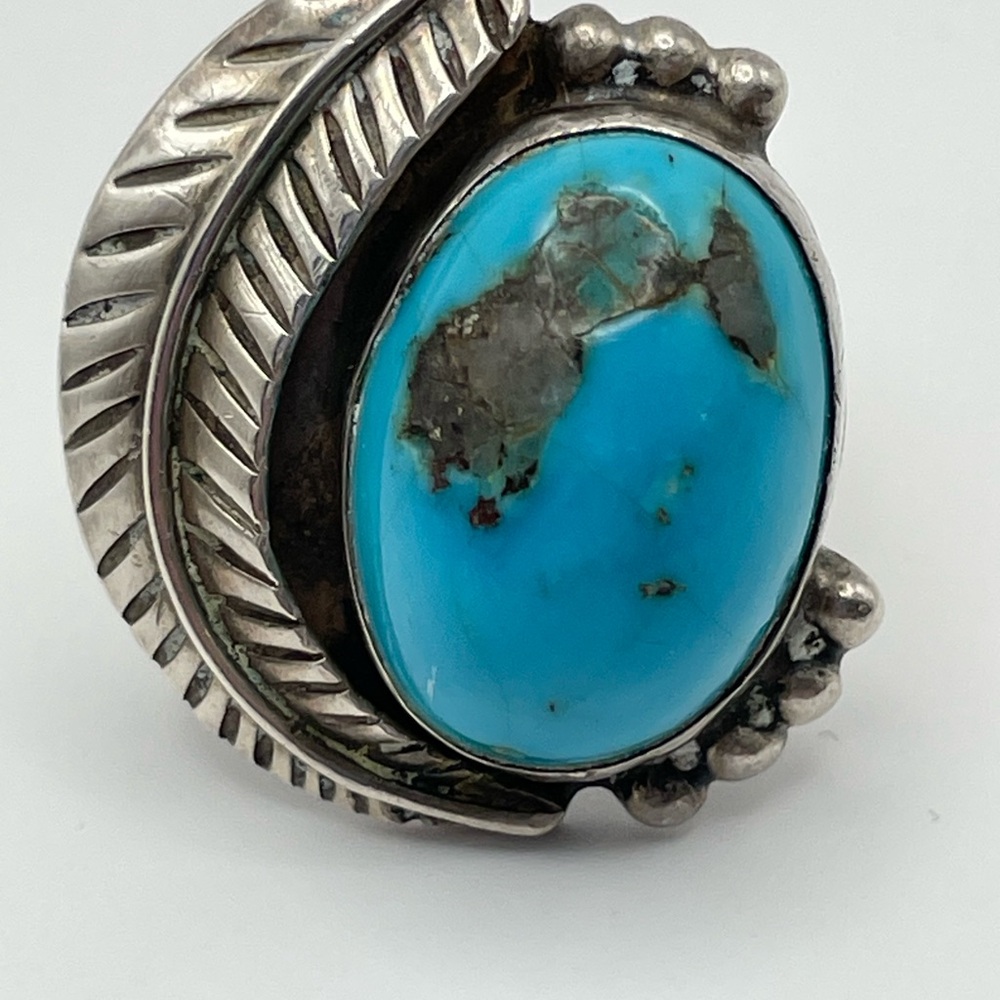 Native Turquoise Ring - Bright Blue